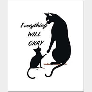 Comforting Paws: Everything Will Be Okay Posters and Art